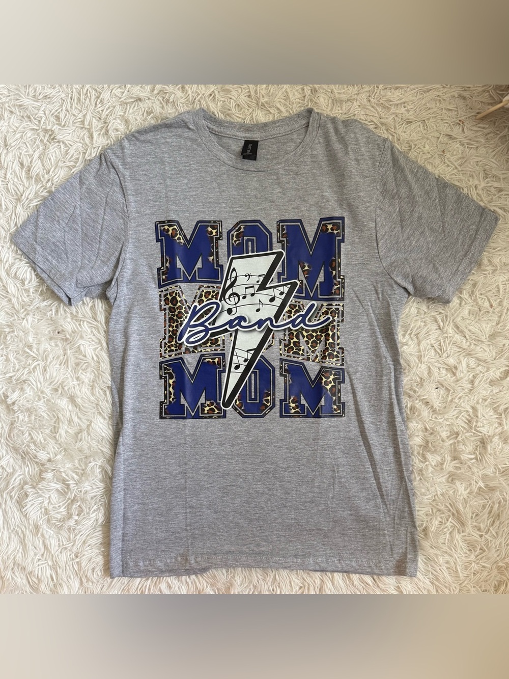 Gildan Softstyle Gray Tee Musical Band Mom